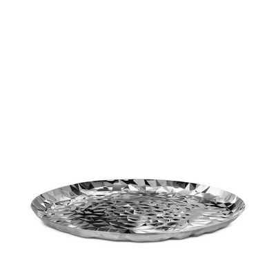 joy n 3 round tray in polished 18/10 stainless steel